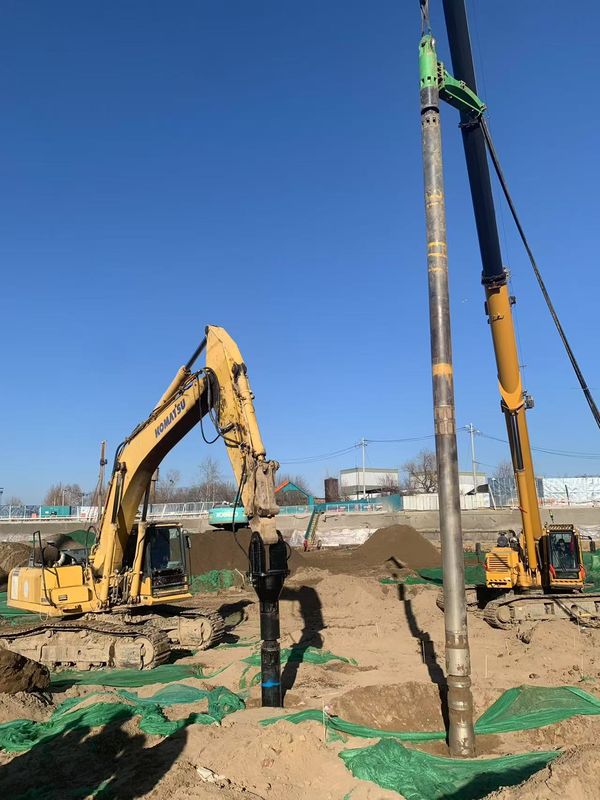 China BVEM marca Vibroflot hidráulico de 500-800 mm para necesidades de conducción de pilas pesadas y diámetro máximo